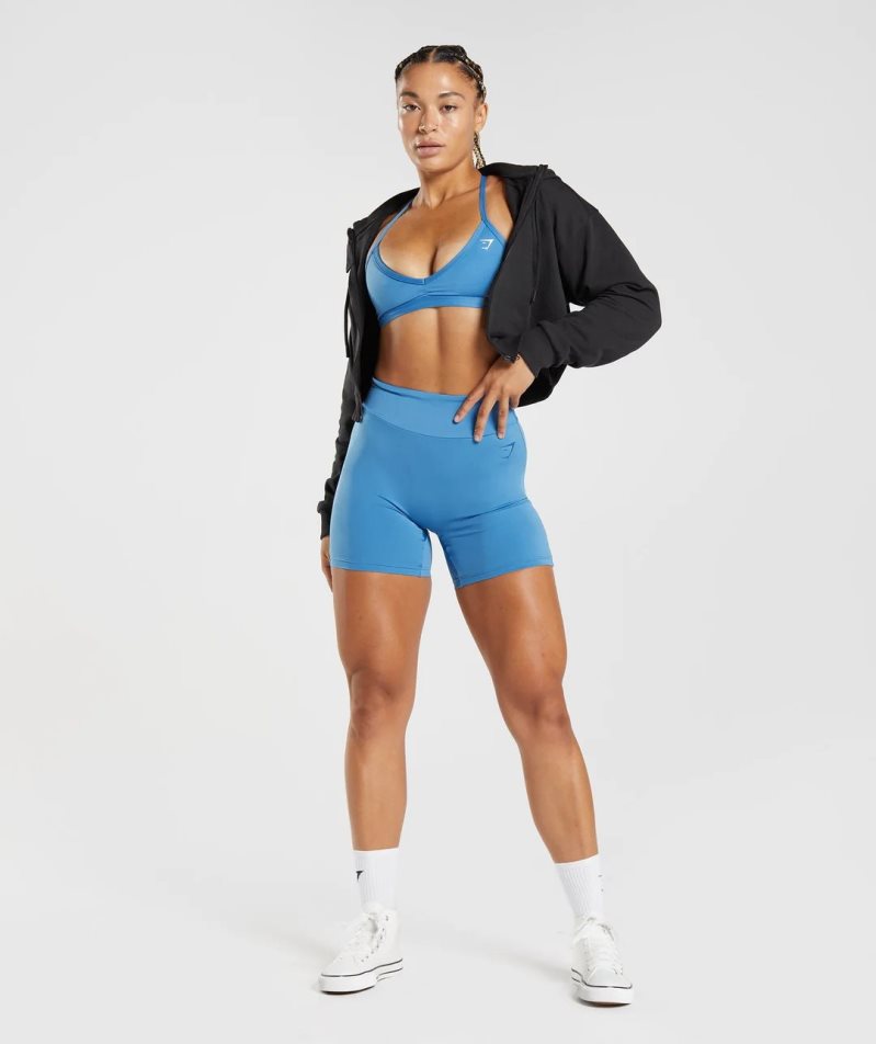 Women's Gymshark GS Power Original Tight Shorts Blue | NZ 3KTMIX